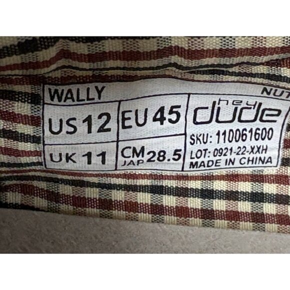 Hey Dude Wally Slip On Shoes Men’s 12 Nut Brown Chambray Casual 110061600 - Picture 9 of 16